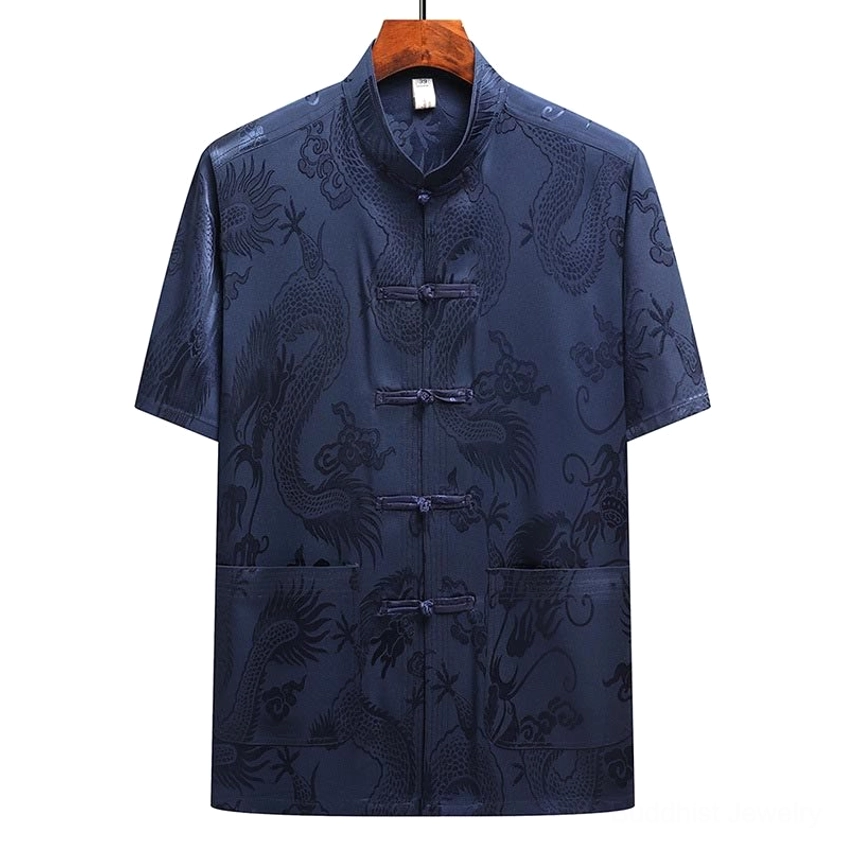 Dragon jacquard Tang suit gift idea for father and grandfather