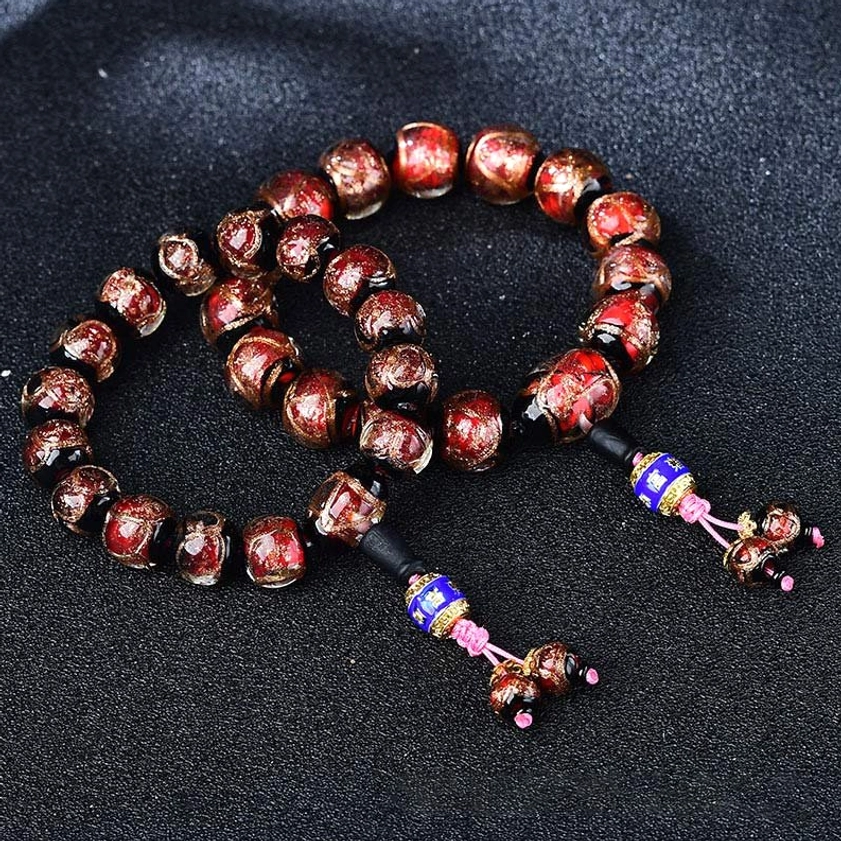 Dragon vein agate bracelet for meditation mindfulness and spiritual practice