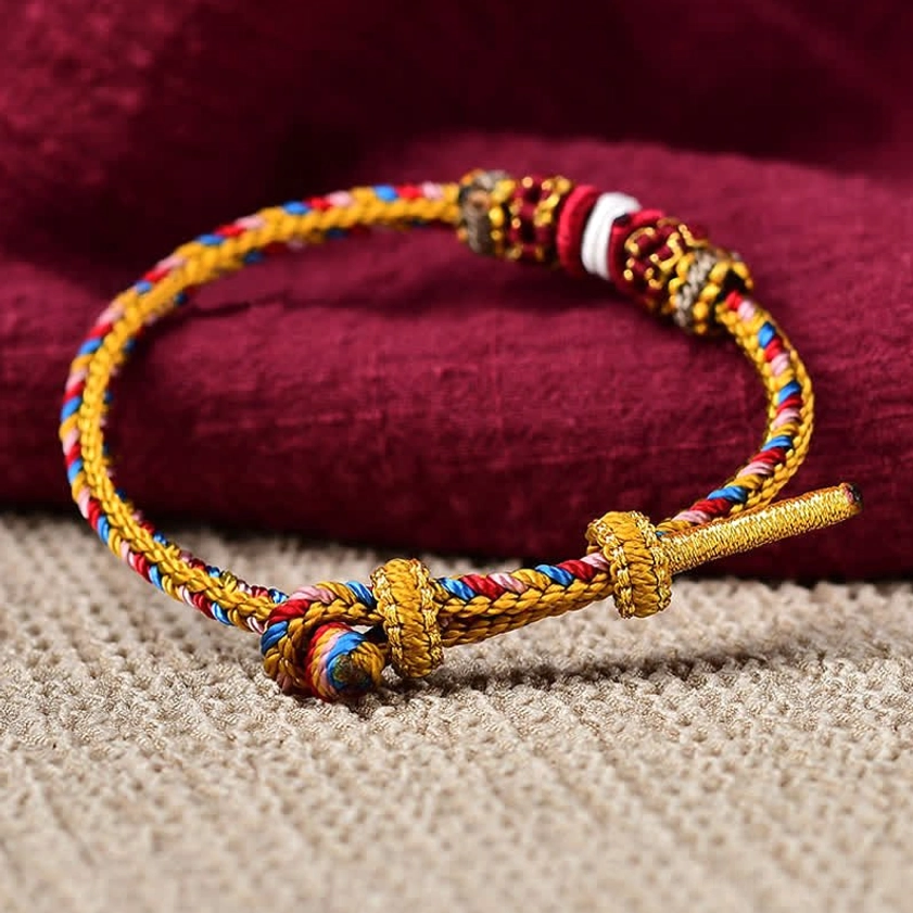 Dunhuang style braided string bracelet authentic spiritual jewelry Buddhist cultural heritage