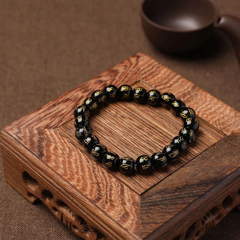 Natural material certification for eco-friendly Buddhist meditation bracelet - sustainable sourcing