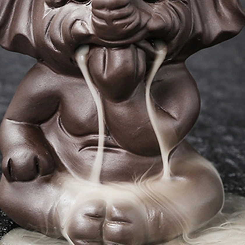 Elephant incense burner premium handcrafted quality showing artisan detail and durability of ceramic construction