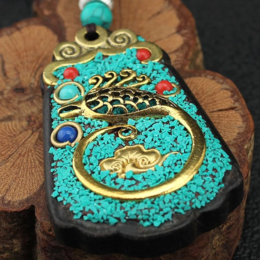 Five Gods of Wealth thangka Buddhist pendant collection - multiple deity designs