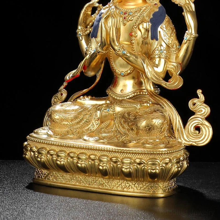 Four-armed Chenrezig Avalokitesvara bodhisattva statue compassion blessing mudra