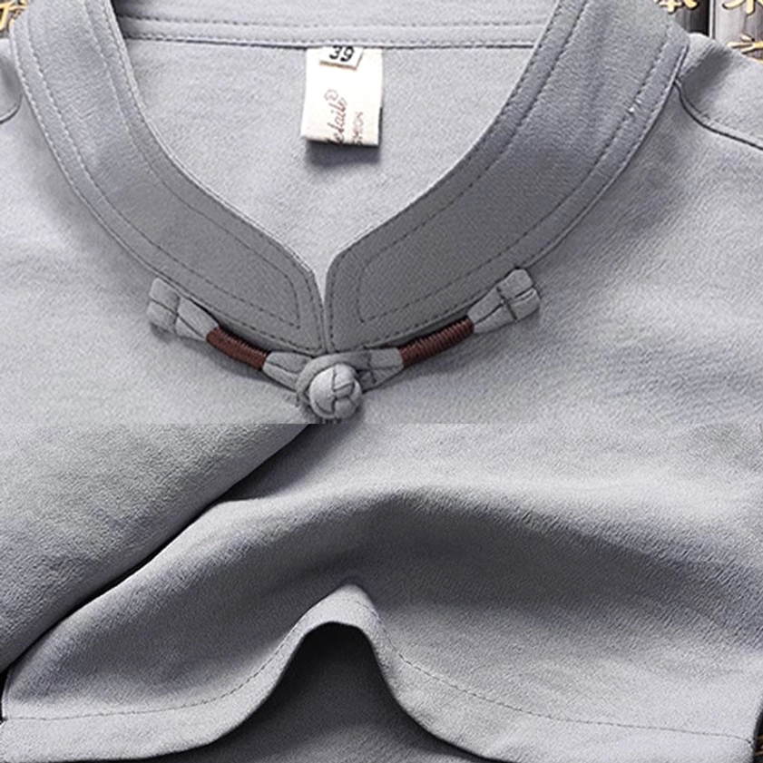 Frog button closure detail on Fu Character Tang Suit - authentic Hanfu design element