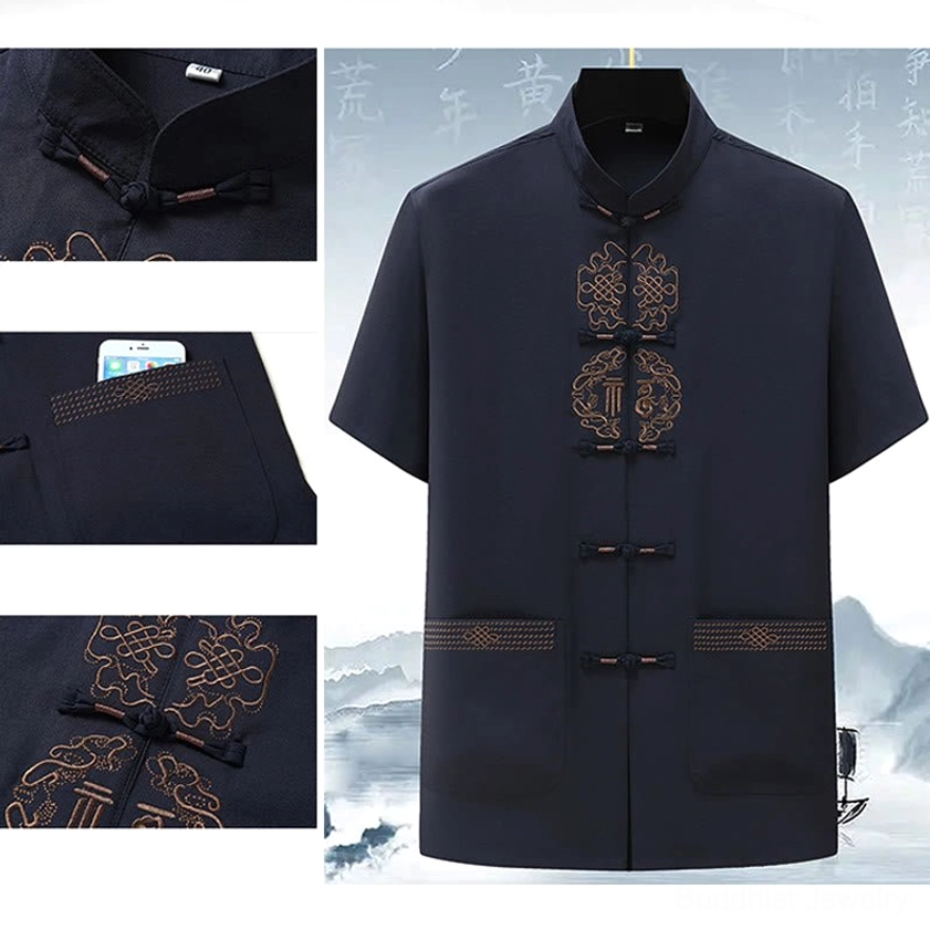 Fu symbol Tang suit size fit guide and measurement chart for men's sizing across all available options