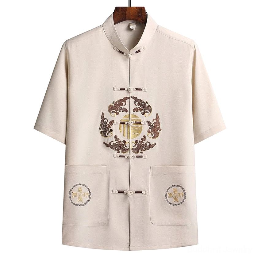 Tang Suit martial arts and Tai Chi practice wear - Fu Character traditional fitness clothing