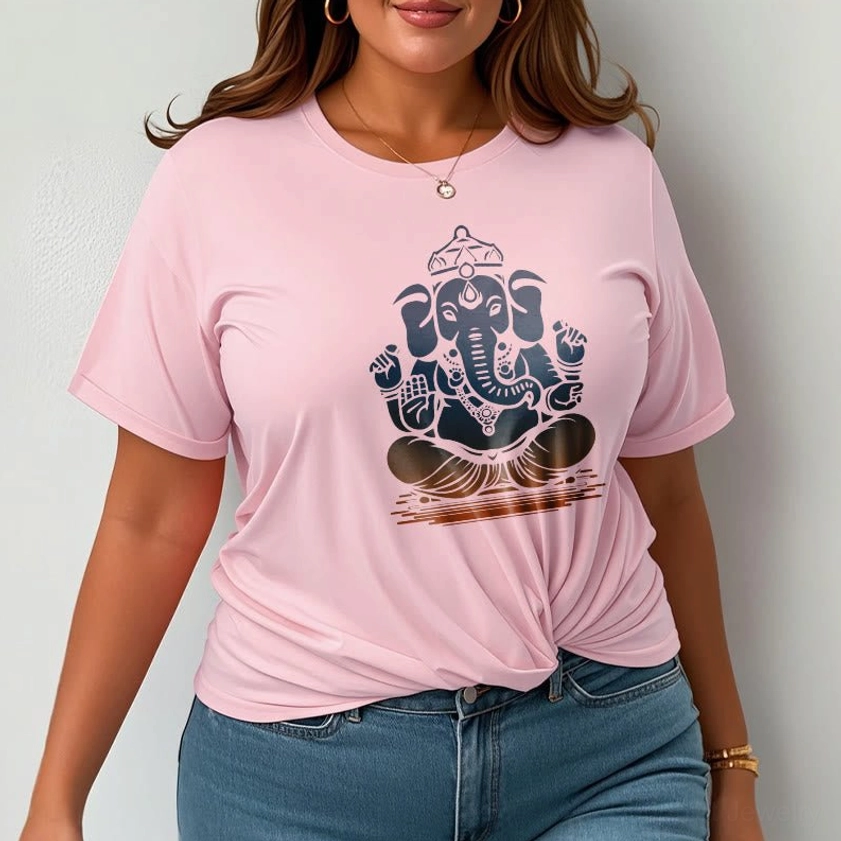 Ganesha t-shirt lifestyle shot - mindfulness meditation spiritual fashion