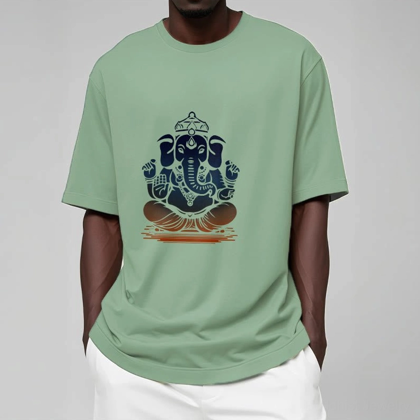 Ganesha printed t-shirt craftsmanship - handmade spiritual apparel quality