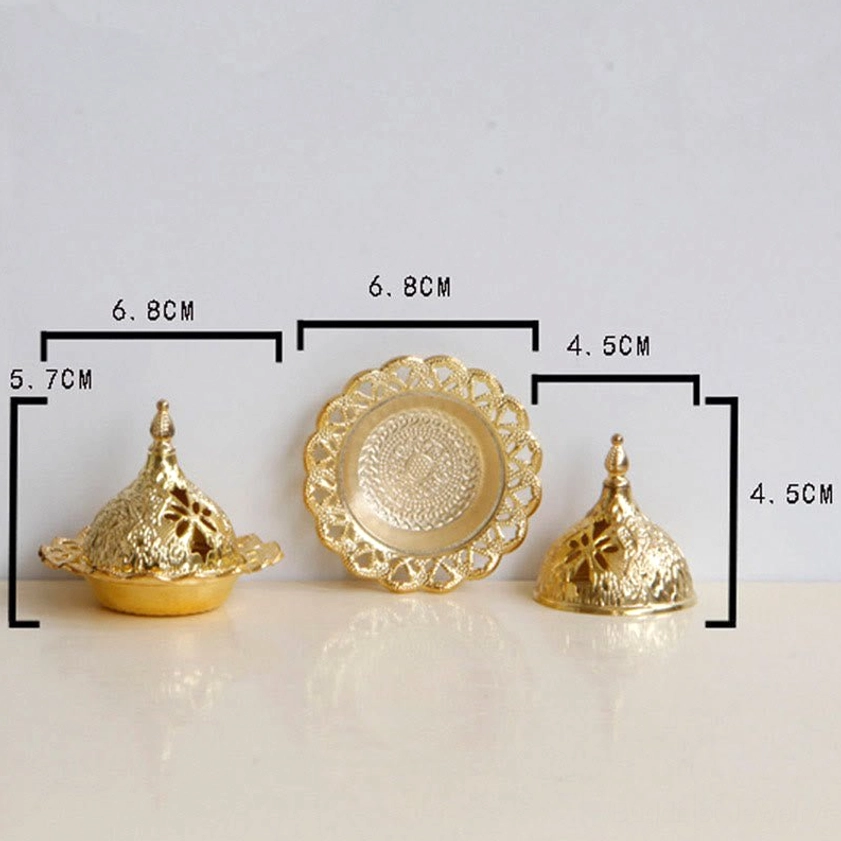 Premium gold handcrafted Buddhist incense holder for anxiety relief and chakra balancing during yoga practice