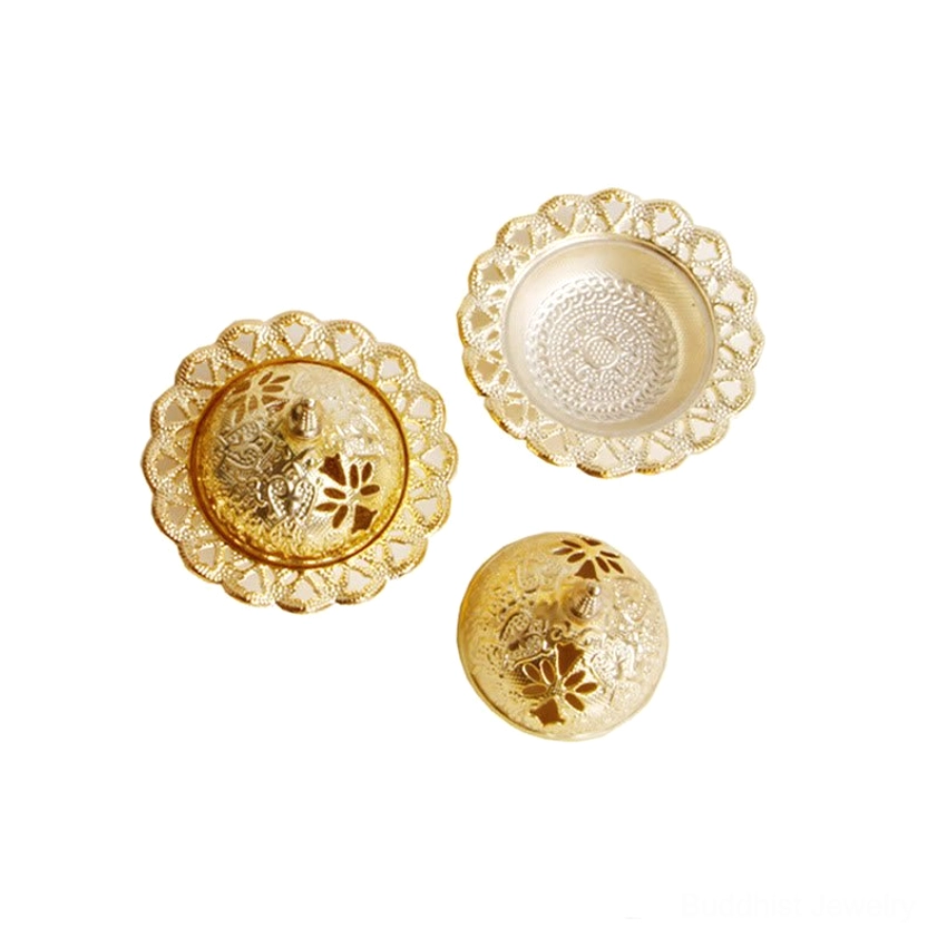 Decorative gold incense burner with eco-friendly alloy material suitable for bedroom or living room ambiance