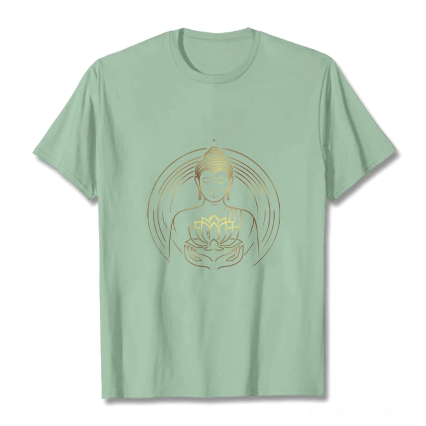 Buddhist graphic t-shirt premium cotton quality fabric soft texture comfortable fit