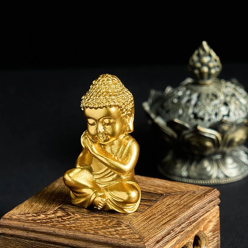 Golden Buddha statue magnet A3 style compact size perfect for kitchen refrigerator and offices