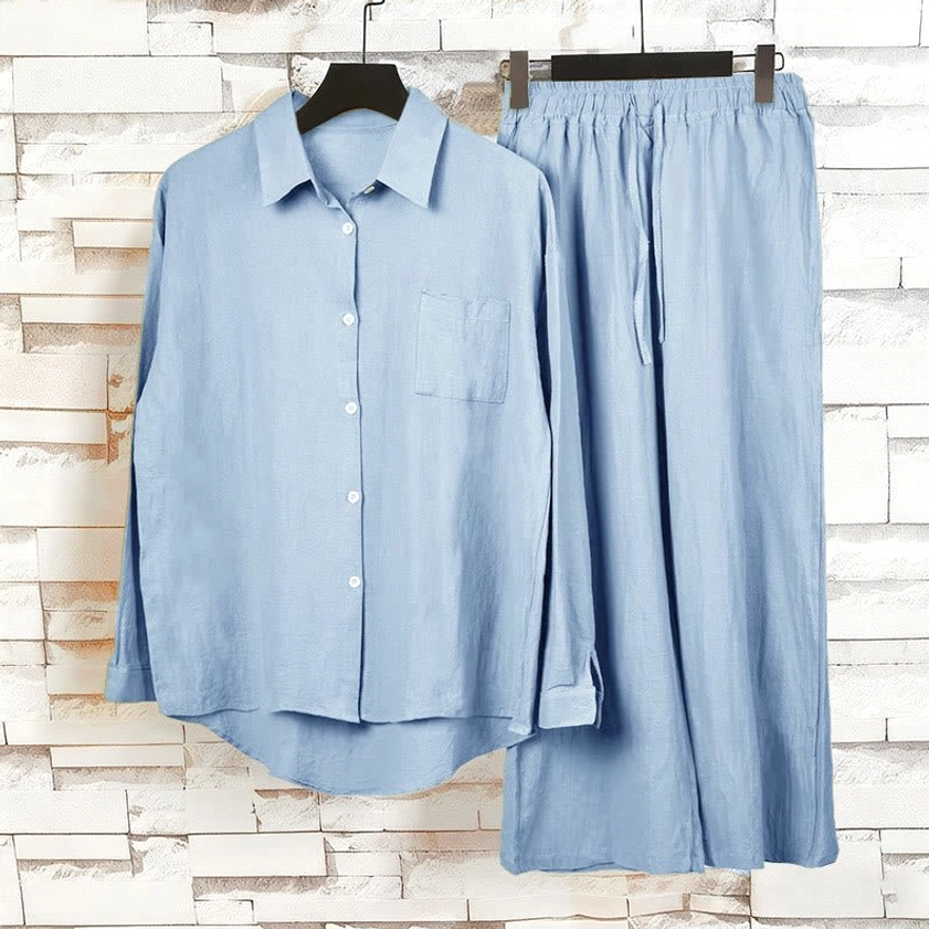 Gray meditation cotton clothing two-piece set lifestyle zen practice