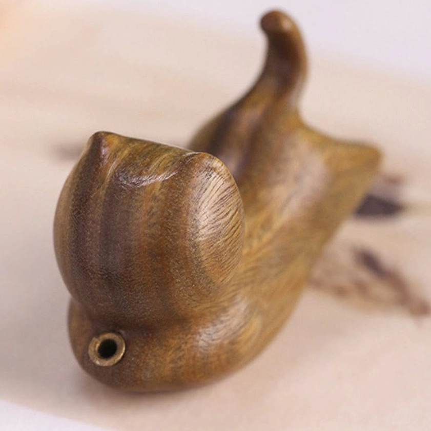 Green sandalwood cat incense burner functional decorative piece for living room bedroom study office meditation room yoga studio