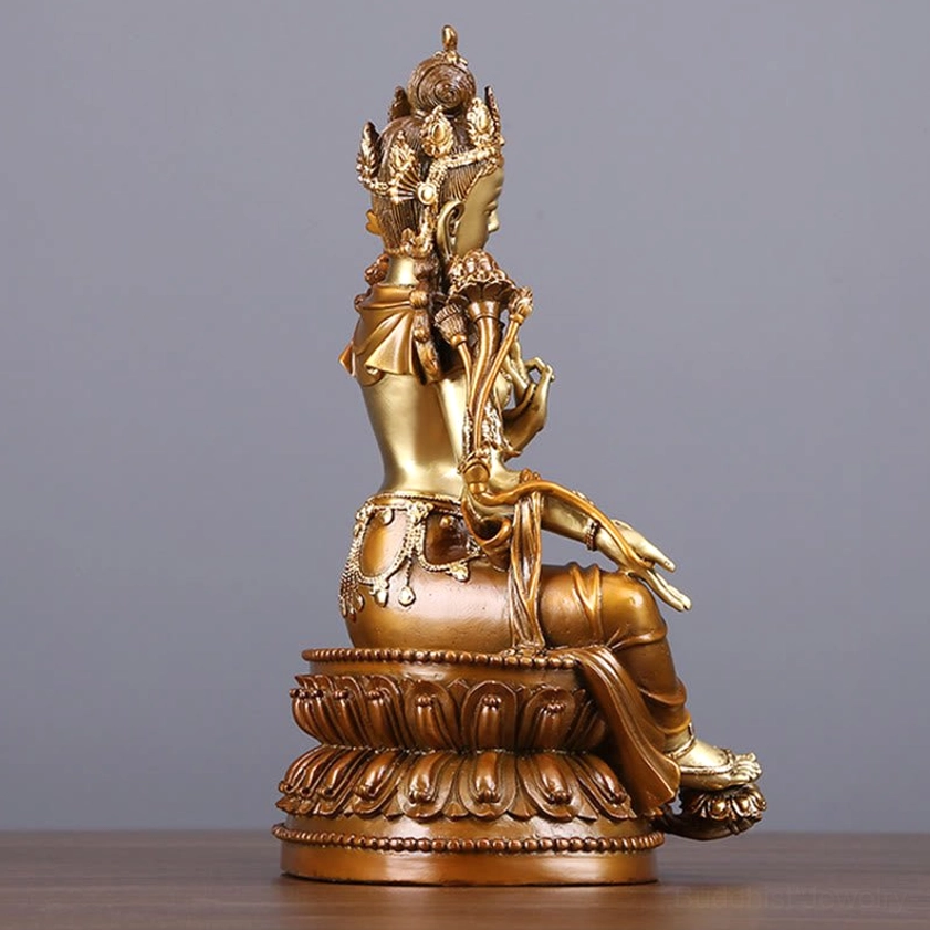 Green Tara Bodhisattva statue size reference - display perspective on altar or meditation space