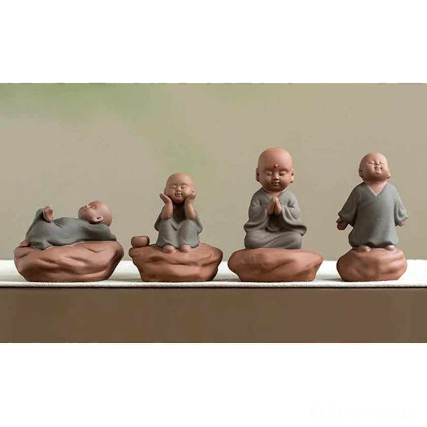Hand-carved black peach wood Buddha figurine master craftsman artisan meditation decoration