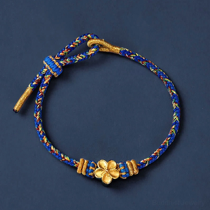 Hand-woven Om Mani Padme Hum bracelet with authentic artisan craftsmanship and spiritual energy