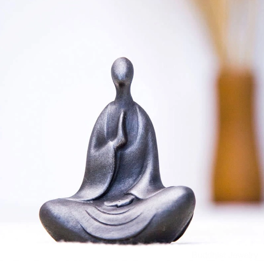 Handcrafted Buddha sculpture demonstrating artisan quality and peaceful serene expression detail