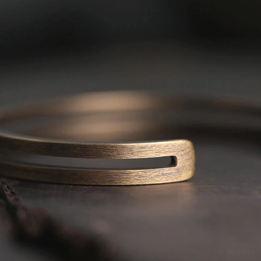 Handcrafted copper cuff bracelet detail showing artisan quality and natural bronze patina