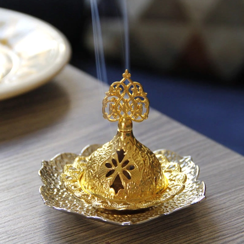 Premium handcrafted incense burner featuring delicate lotus carving and spiritual significance