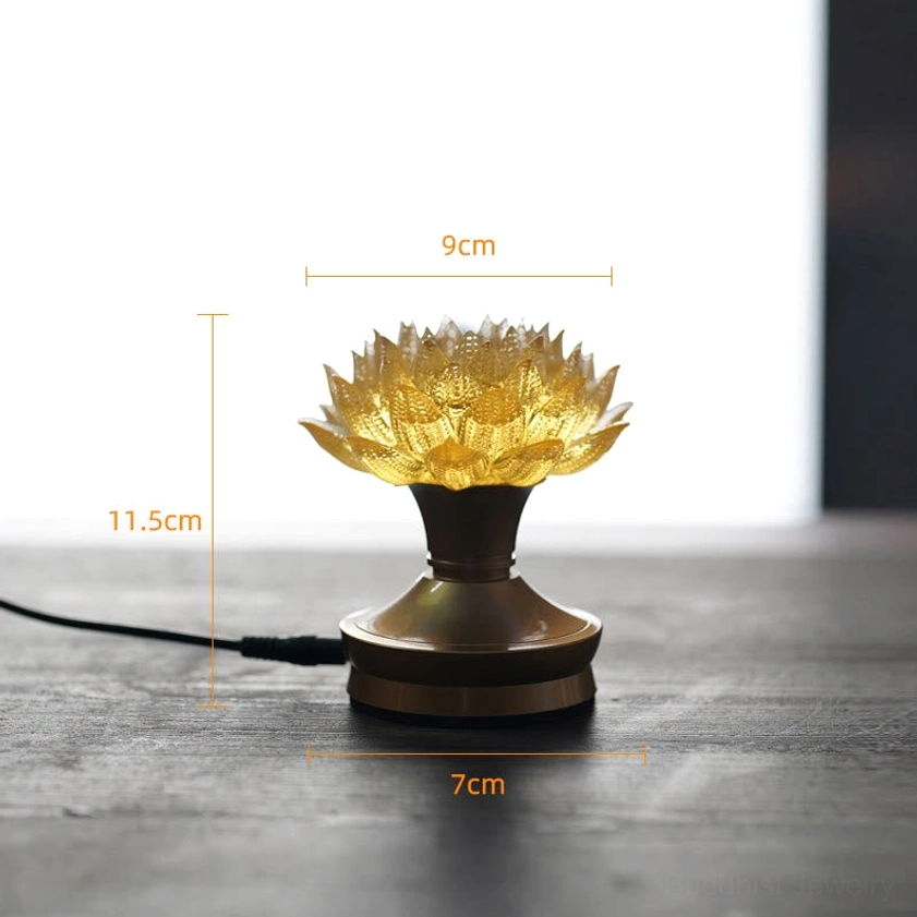 Handcrafted liuli glass lotus, showing artisan quality and individual character of each piece