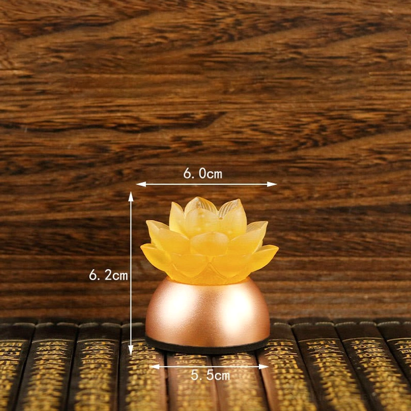 Handcrafted lotus prayer light showcasing artisanal quality and unique characteristics of master-made liuli glass