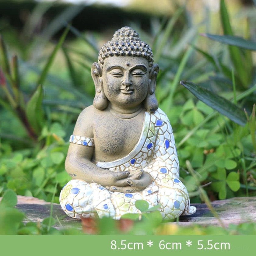 Handcrafted resin Buddha figurine for meditation practice, spiritual gift for mindfulness and inner peace