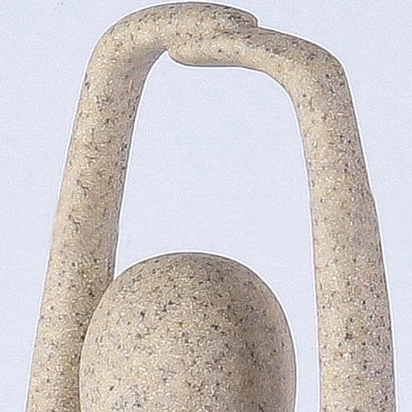 Handcrafted abstract yoga meditation figurine in natural eco-friendly resin with minimalist design