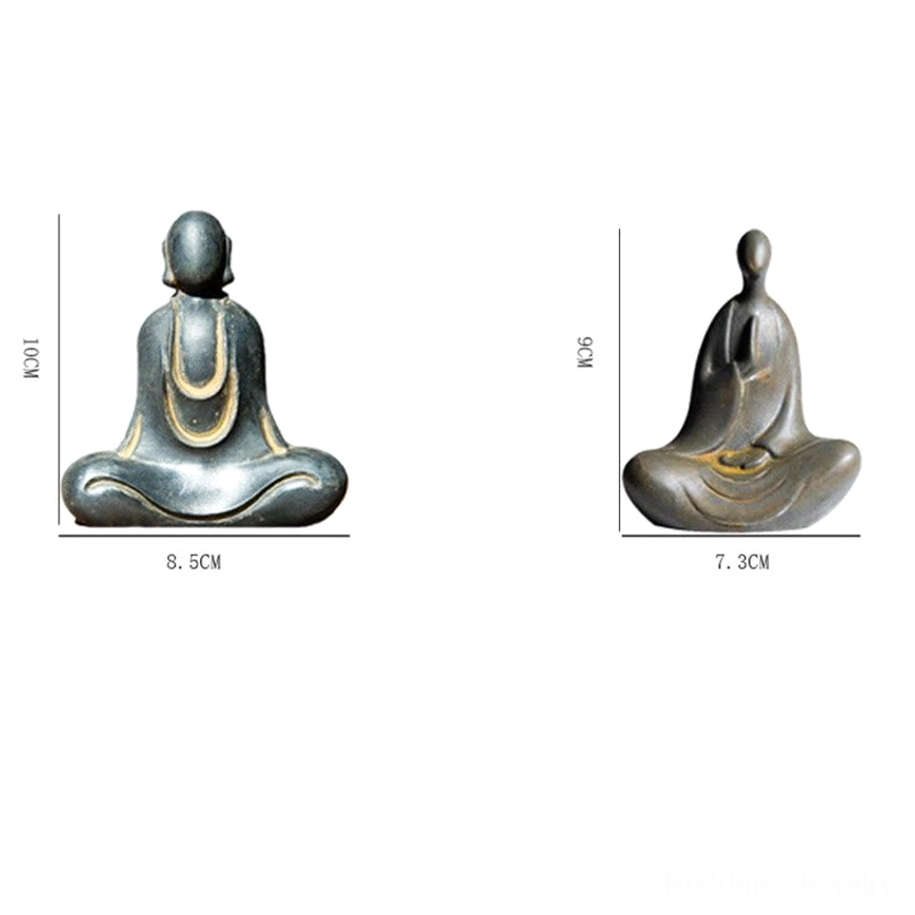 Handmade Buddha statue with natural irregularities and authentic artisan crafted character