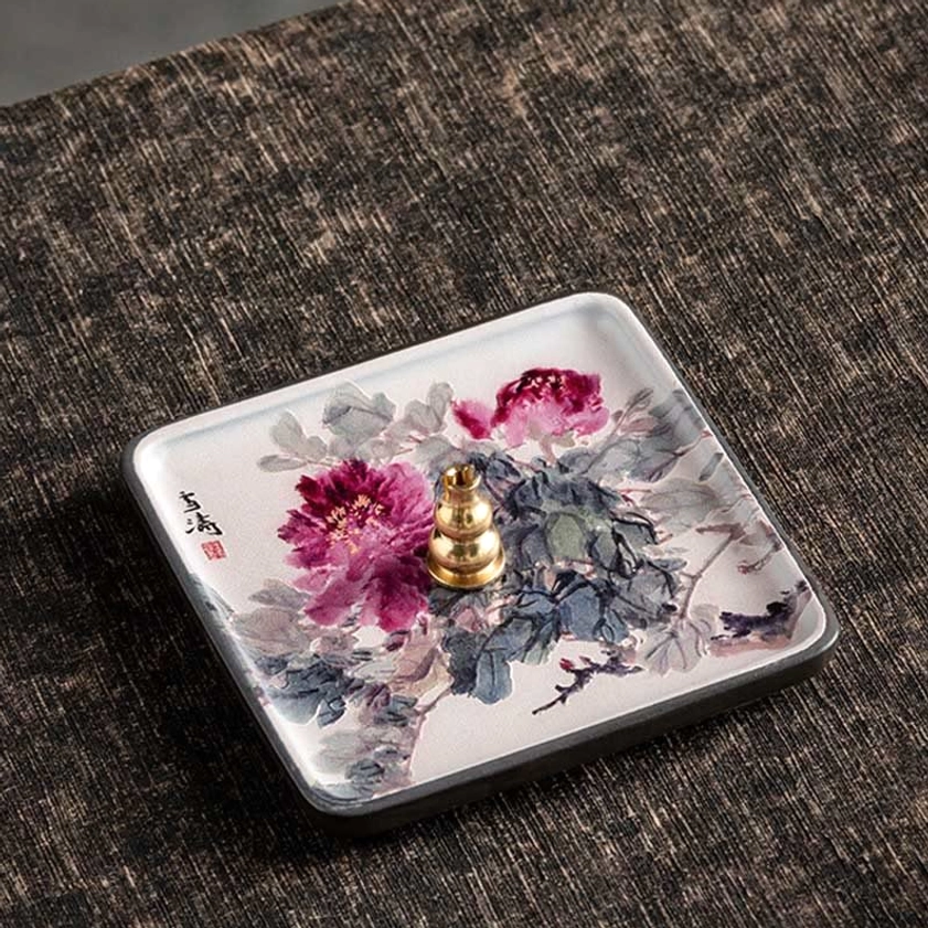 Handmade ceramic incense burner tray combining traditional craftsmanship with modern wellness purposes