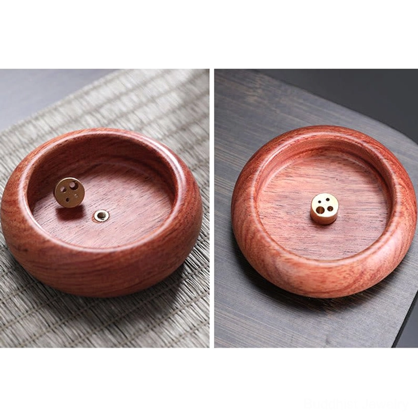 Premium handmade wood incense holder for spiritual practice, decoration, and wellness ritual
