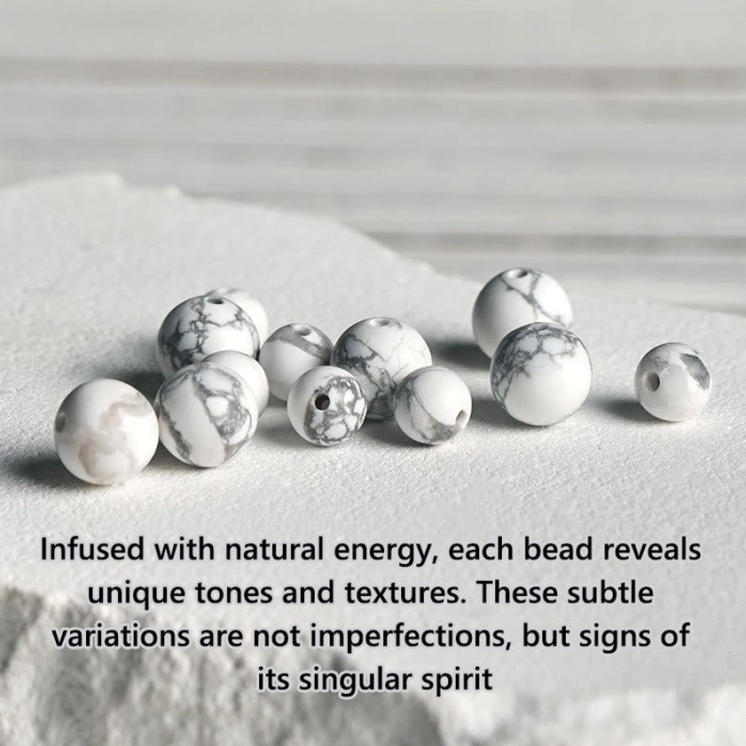 Artisan handmade white turquoise lotus sterling silver bracelet showcasing natural stone variations and authentic craftsmanship