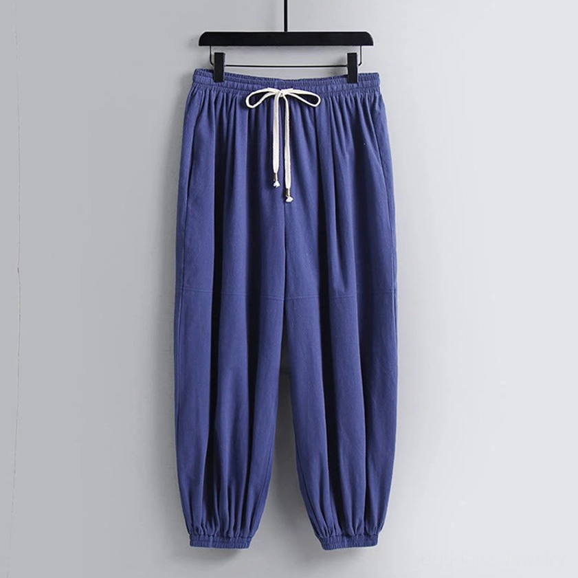 Hanfu Tang suit top and harem pants set showcasing traditional Chinese craftsmanship