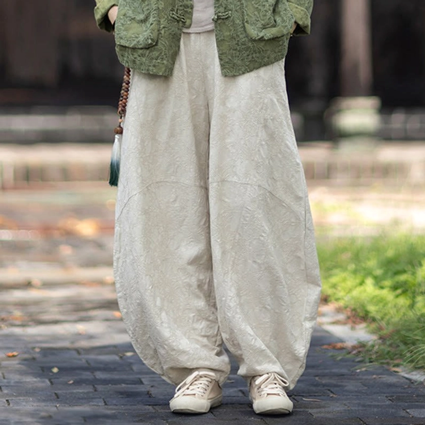 Overhead flat lay showing texture and color variation of complete jacquard meditation set