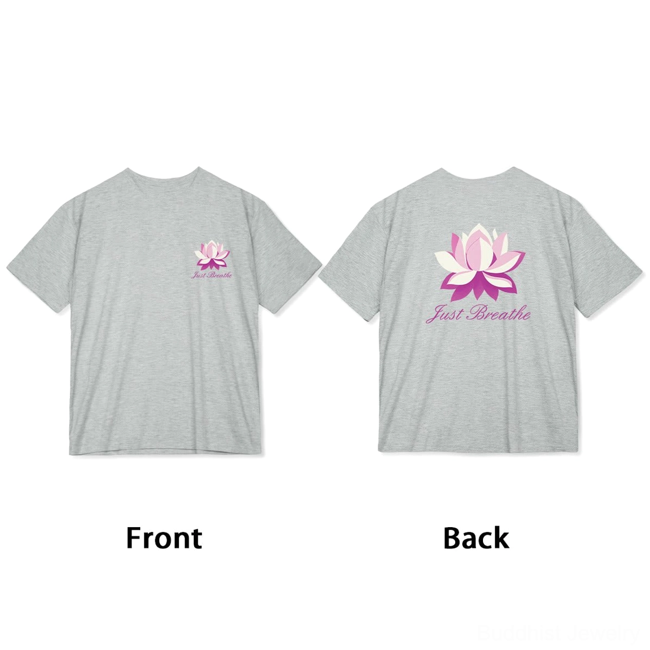 Just Breathe meditation shirt bisque color multiple size options S M L XL 2XL