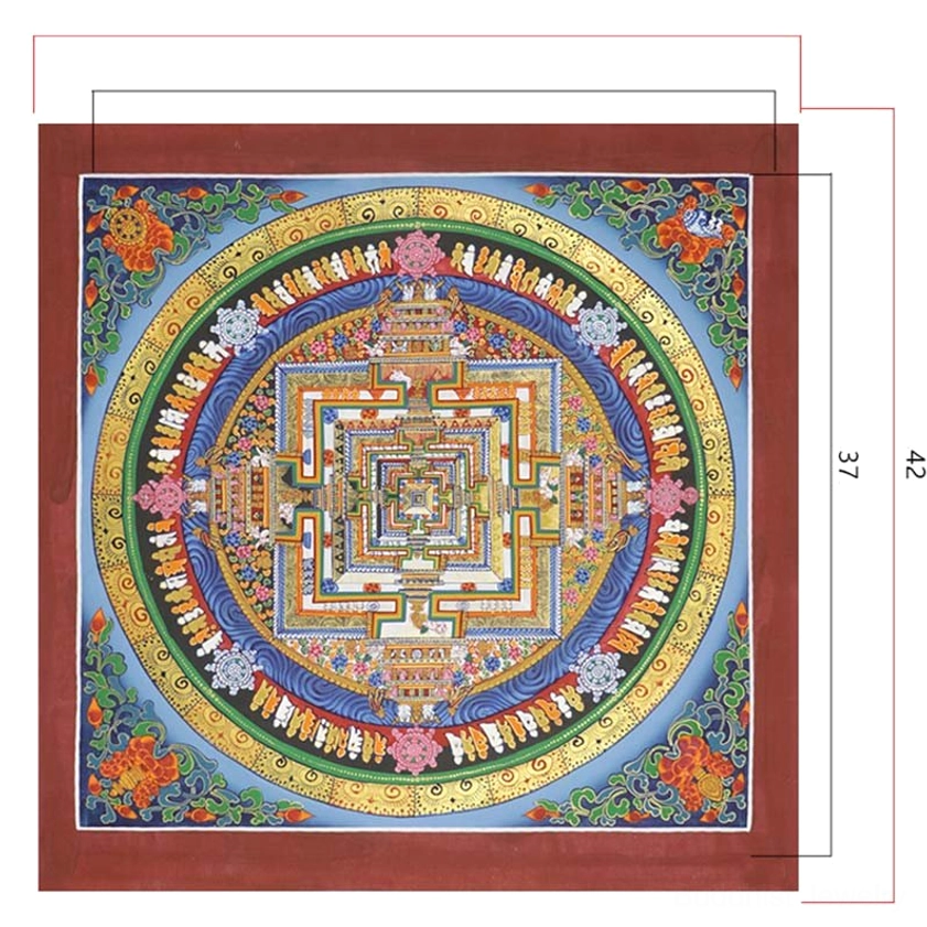 Kalachakra Mandala Thangka Buddhist sacred art symbolizing wheel of time, spiritual transformation, and enlightenment path