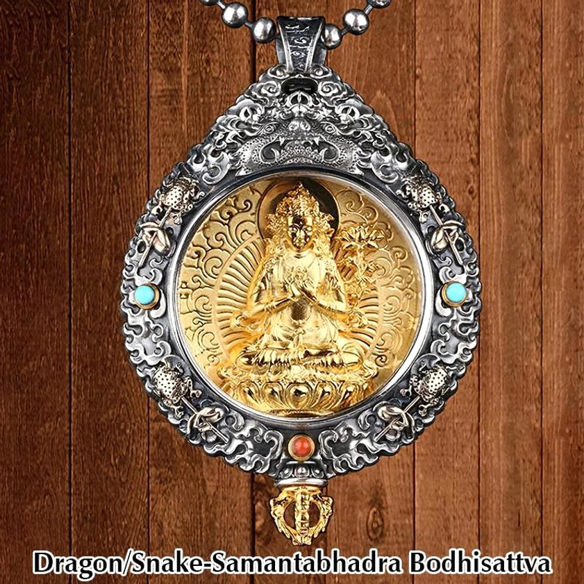 Ksitigarbha bodhisattva zodiac natal buddha pendant offering earth-grounding stability and karmic purification