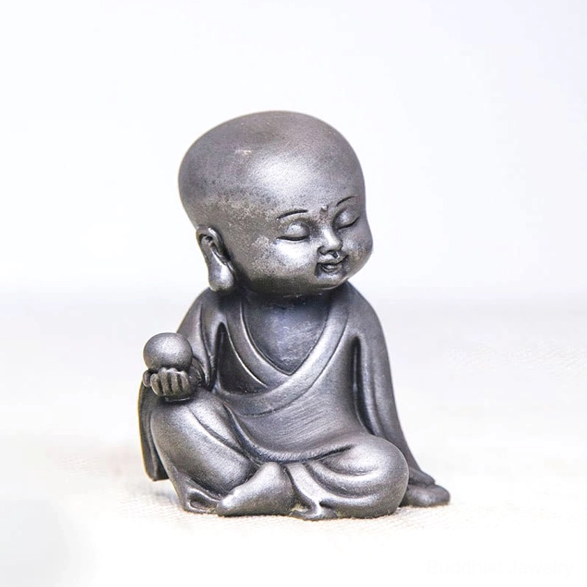 Ksitigarbha bodhisattva statue polished finish handmade resin meditation