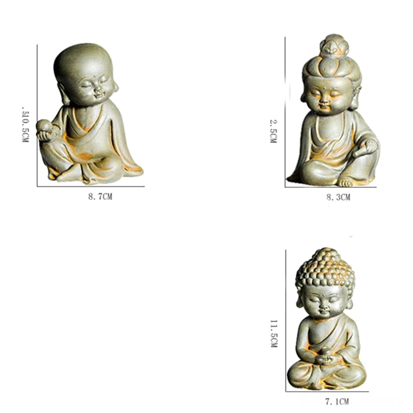 Ksitigarbha bodhisattva statue polished finish handcrafted resin meditation sculpture