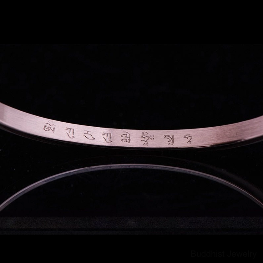 Kurukulla mantra bracelet gold tone spiritual protection design