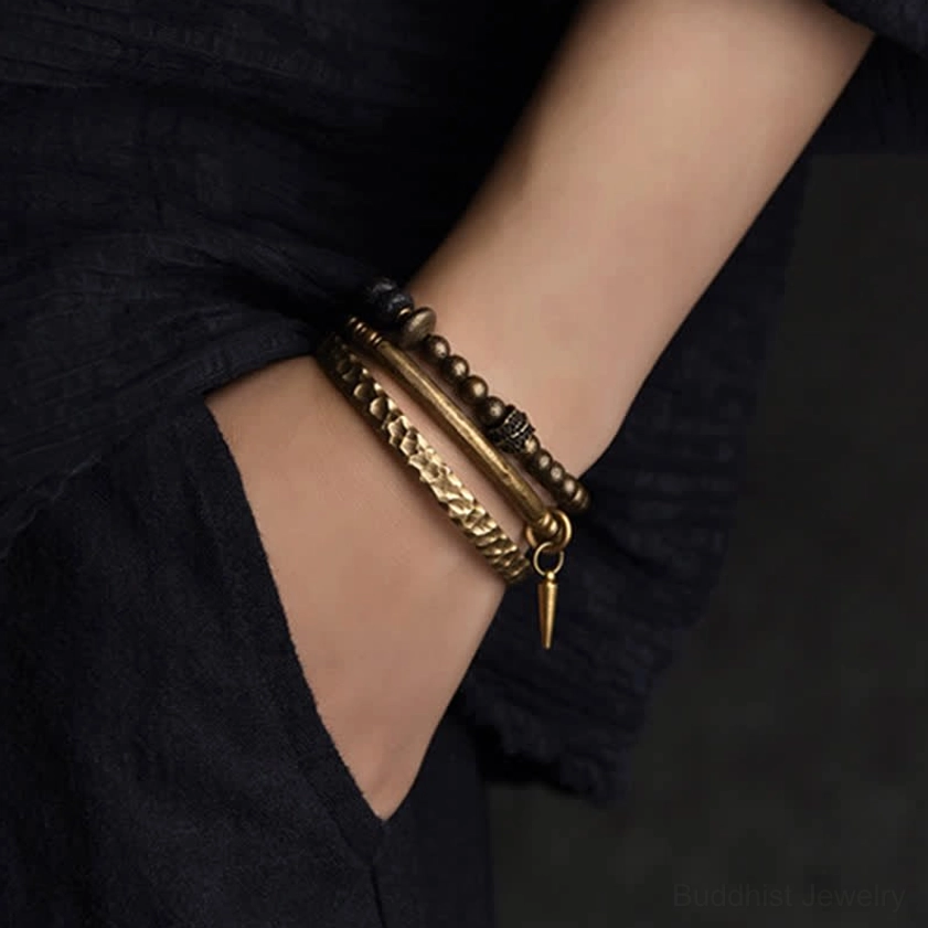 Lava rock copper balance cuff bracelet 15cm 16cm 17cm 18cm size options available