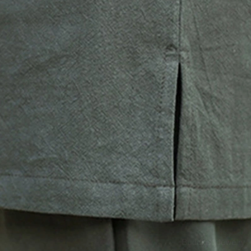 Handmade natural linen Tai Chi and meditation practice wear reflecting authentic artisanal quality and attention to detail