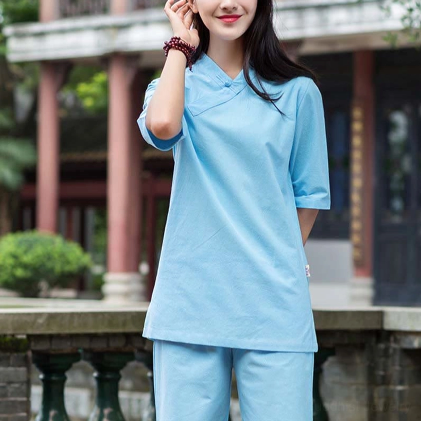 Eco-friendly sustainable linen meditation and Tai Chi practice wear for conscious spiritual practitioners
