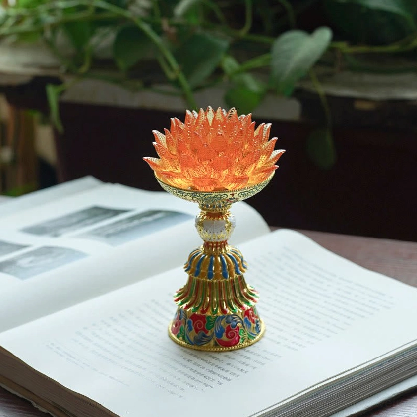 Liuli lotus lamp button controls and seven color mode operation guide