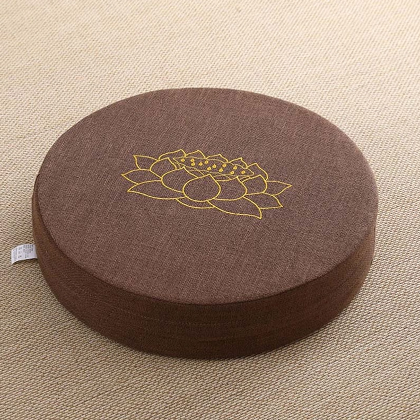 Round meditation floor cushion for mindfulness practice buddhist spirituality inner peace