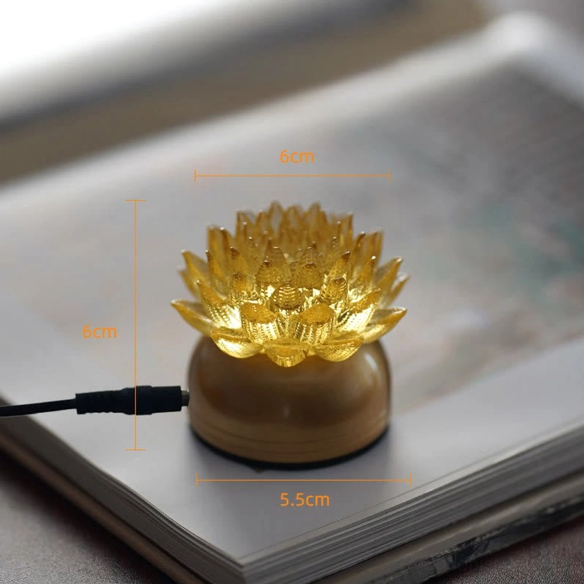 Lotus liuli glass sculpture detail shot, handcrafted glass petal texture, copper brass base