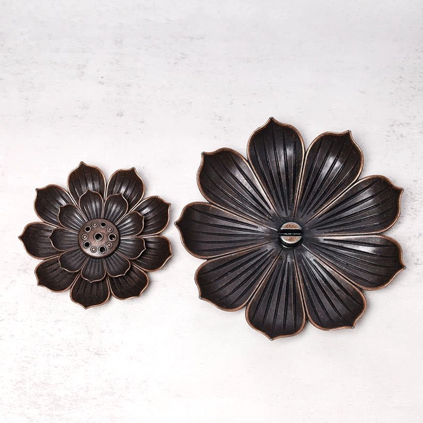 Lotus incense holder with incense sticks packaged ready for gifting, perfect present for spiritual practitioners