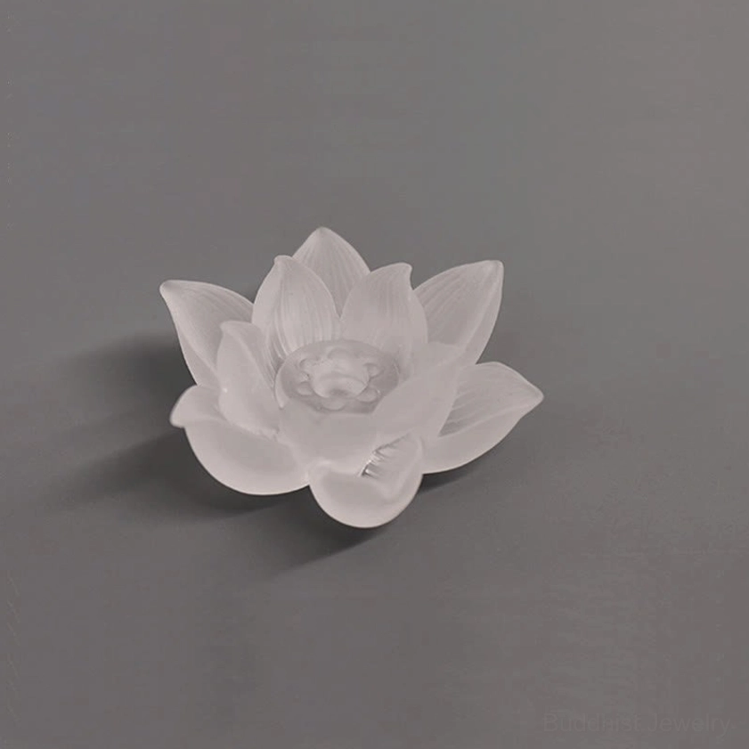 Handcrafted white lotus liuli glass incense burner artisan detail quality craftsmanship