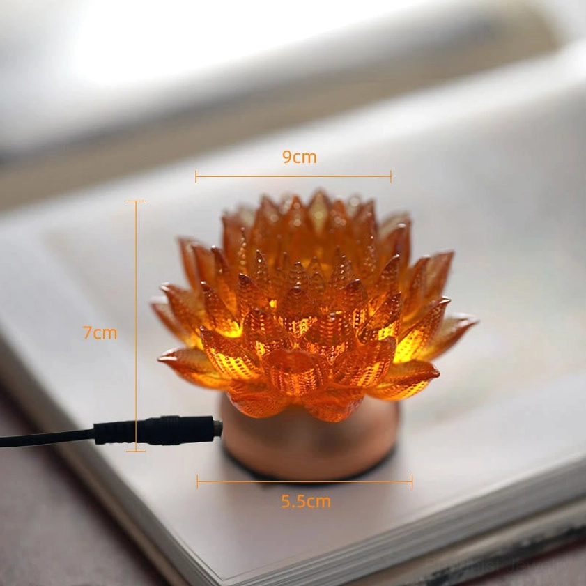 Lotus liuli glass sculpture in multiple sizes, showing variety of options for different spaces