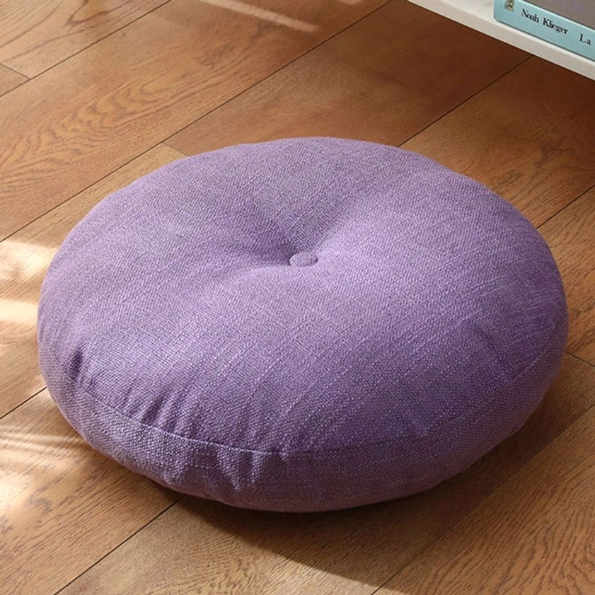Detachable lotus meditation seat cushion washable cover in warm orange color option